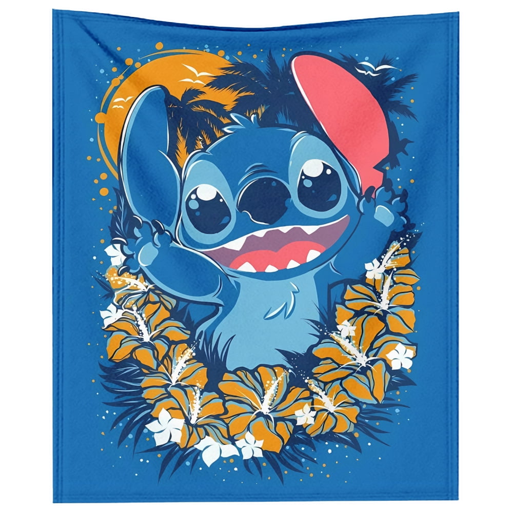 Mengen Customized Lilo & Stitch Throws Blanket For Sofa Couch 3D