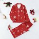thumbnail image 1 of Puyaiuu Women 2 Piece Christmas Satin Pajama Set Cute Print Long Shirt Loose Shorts Matching Set Loungewear Gift, 1 of 5
