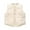 1#Beige, variant on Kiijoy Toddler Girls Padded Vest Solid Casual Warm Quilted Sleeveless Jacket, Sizes 3-4