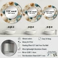 thumbnail image 4 of Designart "Coastal Boho Harmony I" Graphic Print Round Mirror Wall Decor Coastal - Large Blue Round Bathroom Mirror - Round Mirror - 23" x 23", 4 of 6