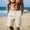 Beige, variant on kosheko Mens Mid Rise Cotton-Linen Blend Cargo Bottoms, Drawstring Waist with Side Slit Breathable Outdoor Shorts Green XXL