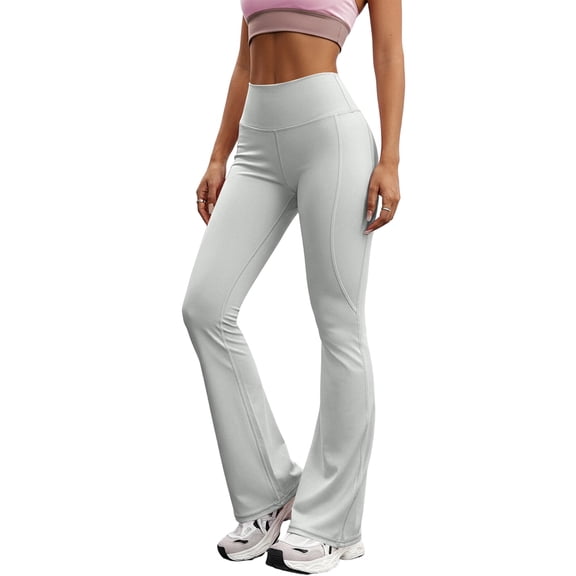 Boyscolos Flare Leggings for Women Tummy Control High Waisted Flared Yoga Leggings Lightweight Butt Lifting Workout Pant