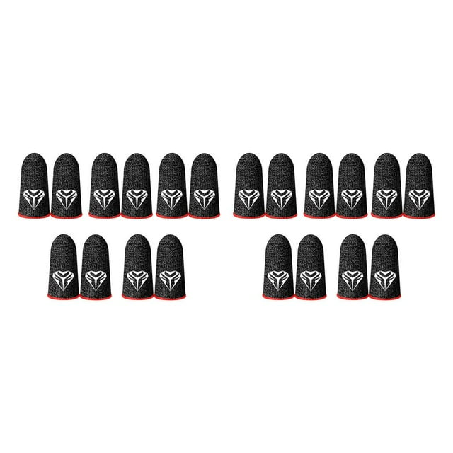 Sidaley 5 pares de fundas para dedos para juegos, antideslizantes, a prueba de sudor, antihuellas, para pantalla táctil, guantes ultrafinos Rojo 2piezas
