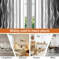 thumbnail image 5 of Lfeey Black and White Textured Blackout Curtains for Bedroom 63 inch Long, Insulated Grommet Curtains, 2 Panel, 5 of 7