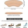 thumbnail image 2 of Heel Grips Liner Cushions Inserts for Loose Shoes, Heel Pads Snugs for Shoe Too Big Men Women, Filler Improved Shoe Fit and Comfort, Stop Heel Slip and Blister (4 Pairs) (H Pale Apricot+Black), 2 of 6