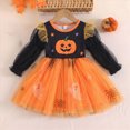 thumbnail image 2 of WXFAZCVU Toddler Girl Halloween Dress Crewneck Ruffle Long Sleeve Tutu Dresses Going Out Size 2-3 Years, 2 of 4