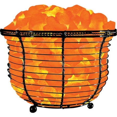Himalayan Ionic Natural Salt Basket Lamp, Tall