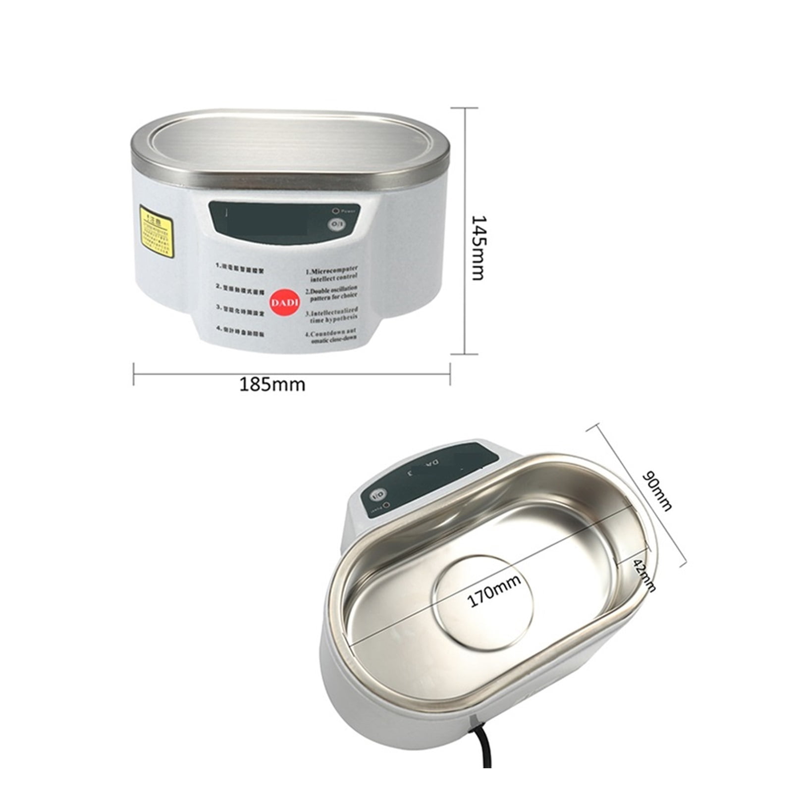 Ultrasonic Cleaner 30/50W Sonicator Bath 40Khz Degas For Watches Contact Lens Glasses Denture Teeth Electric Makeup Razor ,Strong Cleaning