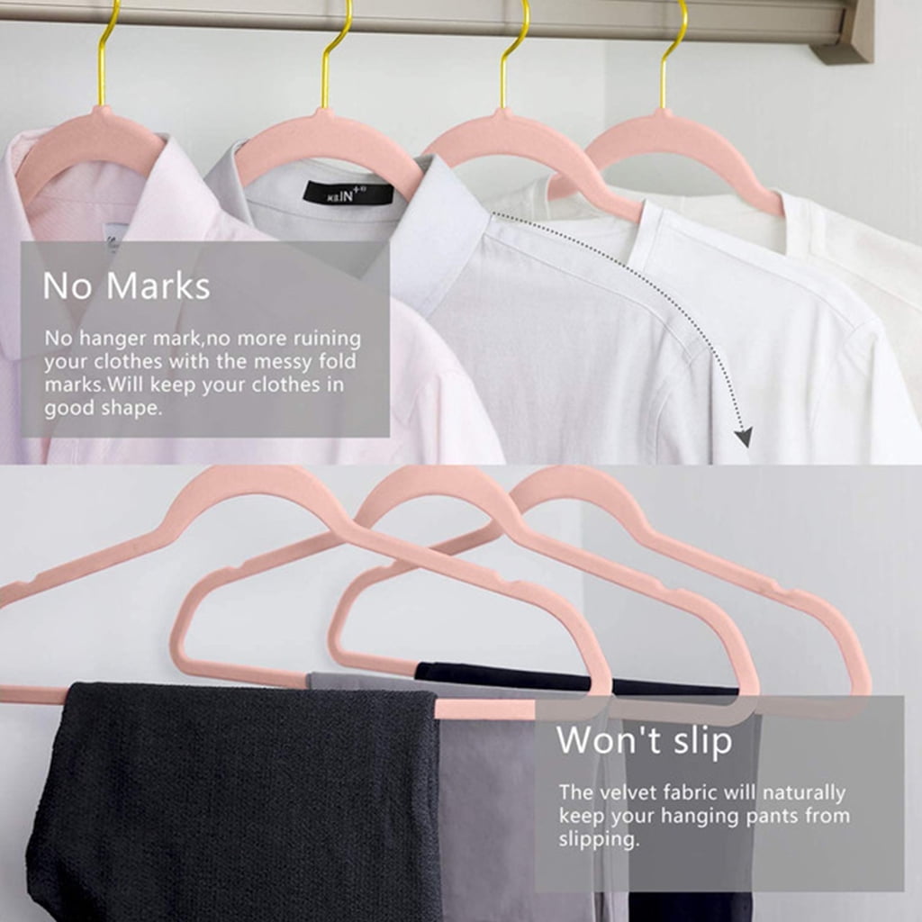Osdhezcn 20 Pcs Non-slip Clothes Hanger Clothes Rack Coat Suit Shirt Pants Hanger Clothing Storage Hanging Rack