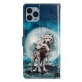 thumbnail image 4 of Wallet Case for iPhone 14 Pro Max with Colorful Painting Pattern Luxury PU Leather Magnetic Flip Folio Cover, Soft Silicone Shockproof Card Slots Holder Kickstand Protective Case,Wolf, 4 of 8