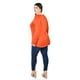 thumbnail image 3 of Blusa con encaje y escotre cruzado Roman Fashion /Tallas Extras, 227 (Ladrillo) naranja 42, 3 of 6