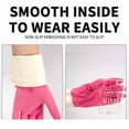 thumbnail image 4 of L Size Thickened Rubber Cleaning Gloves 1 Pair - 11.8x3.7in Reusable Dishwashing Gloves for Kitchen Household, Oil Resistant Waterproof ( Random colors ), 4 of 7