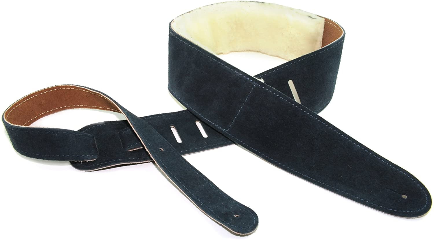 Perri's Leathers DL325S206 2.5Inch Soft Suede Guitar Strap with Sheep