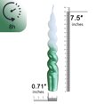 thumbnail image 2 of XINAOBAOLUO Green Taper Candles Unscented Christmas Candles Luxury Spiral Candle for Holiday Parties, Home Decor (4 Pack), 2 of 6