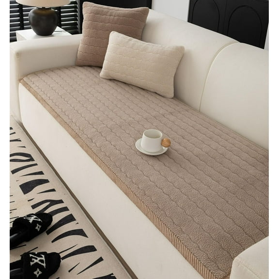 Washable Pet Couch Cover Non-Slip Sofa Covers for Dogs Pet-Friendly Soft Sherpa Dog Couch Protector Mat for Sectional Sofa