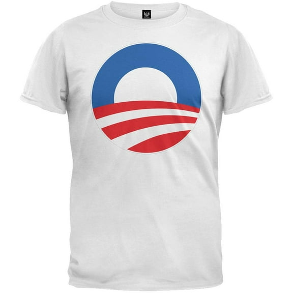 Obama - Large Rising Sun Logo White T-Shirt