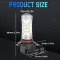 thumbnail image 6 of Lighting 3600lm 9145 9140 H10 LED Fog Lights Bulb For Ford Expedition 2007 2008 2009 2010 2011 2012 2013 2014 Xtreme Super Bright LED Replacement, 6 of 8