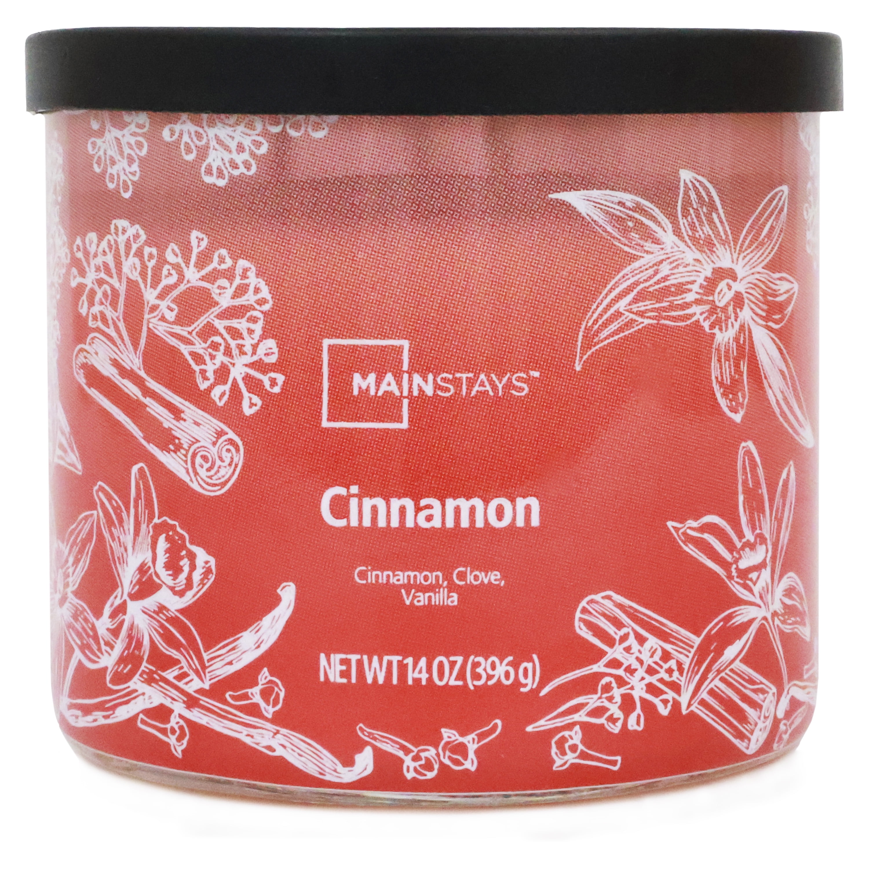 Mainstays 3 Wick Ombre wrap candle Cinnamon Fragrance, 14 Ounce