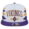 thumbnail image 2 of Men's New Era  White Minnesota Vikings Argyle 19TWENTY Adjustable Hat, 2 of 5