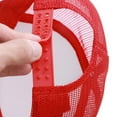 thumbnail image 2 of JBXKXYW Baseball Hat Unisex Mesh Baseball Cap Hat Blank Visor Hat Adjustable Rd (Red,One Size), 2 of 5