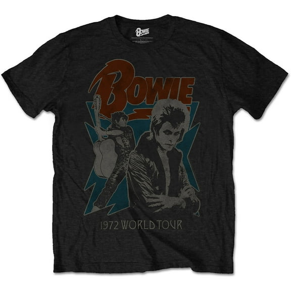 David Bowie Unisex T-Shirt 1972 World Tour (Small)