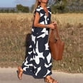 thumbnail image 4 of WILLBEST Vestidos Casuales para Mujer, Vestidos Casuales Bohemios Florales de Verano para Mujer, Cuello En V, Manga Corta, Sueltos, Línea A, Vestido Largo Chica, 4 of 4