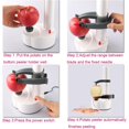 thumbnail image 3 of CHOK Electric Potato Peeler Automatic Rotating Apple Peeler Machine  Heavy Duty Multi-function Stainless Steel Peeler with 2 Extra Blades for Kitchen Fruits and Vegetables, 3 of 8