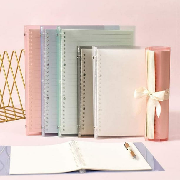 A5 B5 Cream Color Notebook 20 26 Holes Smart Ring Binder Loose Leaf Notebook  Study Supplies Writing Journal Note Taking -  Canada