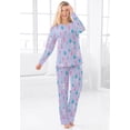 thumbnail image 4 of Dreams & Co. Plus Size Thermal Henley Pajama Set, 4 of 6