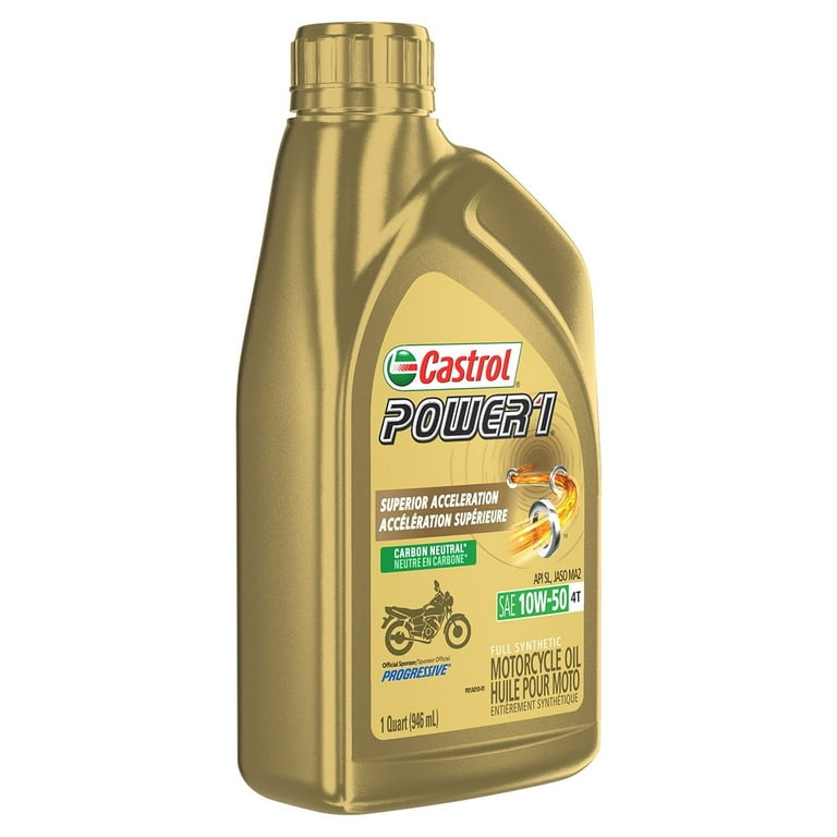Castrol Power1 4T 10W-50 Full Synthetic Motorcycle Oil, 1 Quart 