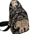 thumbnail image 5 of Bolso de pecho para mujer con estampado de elefante y conejo, bolso de hombro tipo bandolera informal para compras, bolso de mujer, 5 of 5