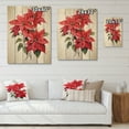 thumbnail image 4 of Designart "Monochrome Poinsettia Serenity I" Floral & Botanical Print on Natural Pine Wood, 4 of 5
