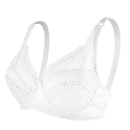 

gvdentm Wirefree Bra with Support Full-Coverage Wireless Bra for Everyday Comfort Bralettes For Women White 90C/D
