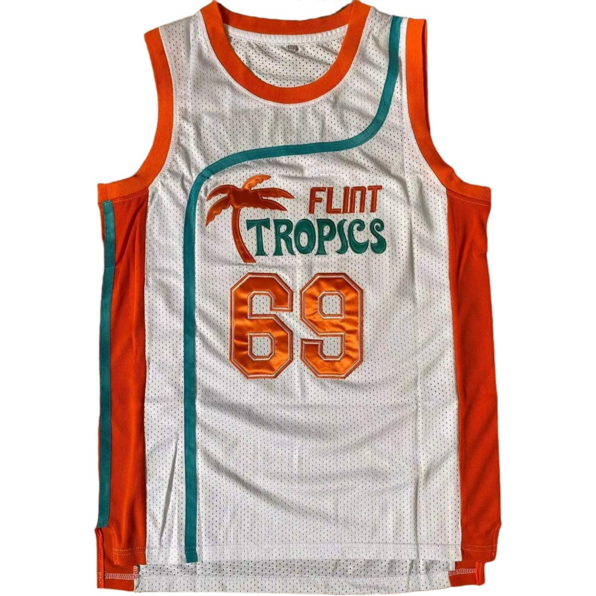 : BOROLIN Men's Basketball Jersey 90s Flint Tropics # 69