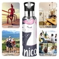 thumbnail image 5 of Elegant Unicorns Flowers Sports Bottle with Straw Stainless Steel Water Jug Portable Thermal Cup Leak-proof 600ML, 5 of 9