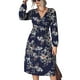 thumbnail image 4 of Vestido Floral De Manga Larga, Vestido Floral Suave Para Mujer Para Ir De Compras, 4 of 7