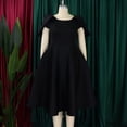 thumbnail image 3 of AURA Plus Size Elegant Off Shoulder A Line Midi Dress High Waist Puff Sleeve Summer Banquet African Party Dress, 3 of 10