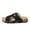 Black, variant on Womens Arch Support Slide Sandals Comfortable Breathable Slip On Round Toe Orthotic Flat Beach Slides For Daily Casual Walking Vacation Holiday