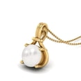 thumbnail image 2 of Collier Pendentif Femme en Argent Sterling 925 Perle Ronde 6 mm Vermeil Solitaire, 2 of 3