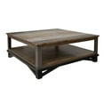 thumbnail image 2 of Benjara Pola 45 Inch Coffee Table, Square Lower Shelf, Transitional Gray Brown Wood, 2 of 5