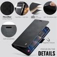 thumbnail image 4 of CaseMe Calf Leather Lining Microfibre Wallet Case for Samsung Galaxy S26 Ultra 5G 6.9" with RFID Blocking,Magnetic Closure,Card Slots,Cash Slot,Kickstand,Shockproof Flip Folio Protective Phone Case, 4 of 10