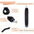 thumbnail image 2 of MY-LADY 100% Human Hair Extensions Remy Real Natural Hair Hairpiece Mirco Ring Tubes Hair Thick Micro Loop Extensions Hair for Women 20inch #01 Jet Black, 2 of 8