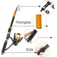 thumbnail image 3 of 1.8m Telescopic Fishing Rod & Spinning Reel & Fishings Bag & Fishings Lure Kit, Telescopic Fishing Pole and Reel Combos for Starter Travel Saltwater Freshwater, Gifts for Men, 3 of 7