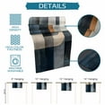 thumbnail image 7 of Hokiten Table Runners 108 Inches Long Dress Scarves, Abstract Oil Painting Farmhouse Coffee/Dining/Kitchen Table Runner for Living Room, Farmhouse Black Blue Geometric 13x108 Inch, 7 of 7