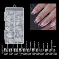 thumbnail image 4 of 120 Pcs,Soft Gel Ballerina Nail Tips,Full Cover Coffin Fake Nail Tips With Box,Clear False Nail Tips For Nail Salons Home DIY,12 Sizes, 4 of 4