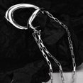 thumbnail image 5 of Pendientes de plata de ley 925 sin perforación, cadena para mujeres, adolescentes y niñas, pendientes envolventes con clip de borla en la oreja, 1 unidad JM, 5 of 5
