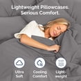 thumbnail image 3 of Juego de 2 fundas de almohada King CGK Unlimited, ultrasuaves, color gris oscuro, 3 of 8
