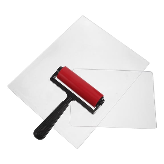 Luxshiny Gel Plate Printmaking Kit with Rubber Roller for Smooth Ink Application and Bright Color Transfer, 1 Set