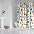 thumbnail image 2 of Pioneer Flower Floral Print Pattern Shower Curtain 84"x72", Bathroom Decorative Shower Curtain Set with 12 Hooks, Waterproof Washable, 2 of 6