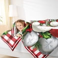 thumbnail image 4 of Feelyou Cartoon Xmas Ball 01, Red White Plaid Twin Comforter Sets, Merry Christmas Reversible Bedding Set, Breathable Home Decor,2 Pieces, 4 of 8